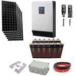 Kit Solaire Isolé 3000W 24V 9000Wh/jour. Bat OPzS.