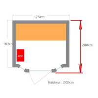 Sauna de vapor ZEN - 4 lugares - Estufa Harvia incluida